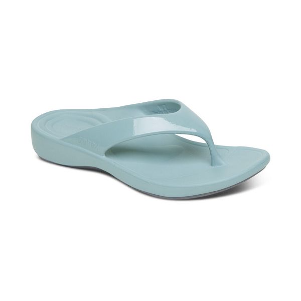 Aetrex Women's Maui Flip Flops - Blue | USA YSDJYTD